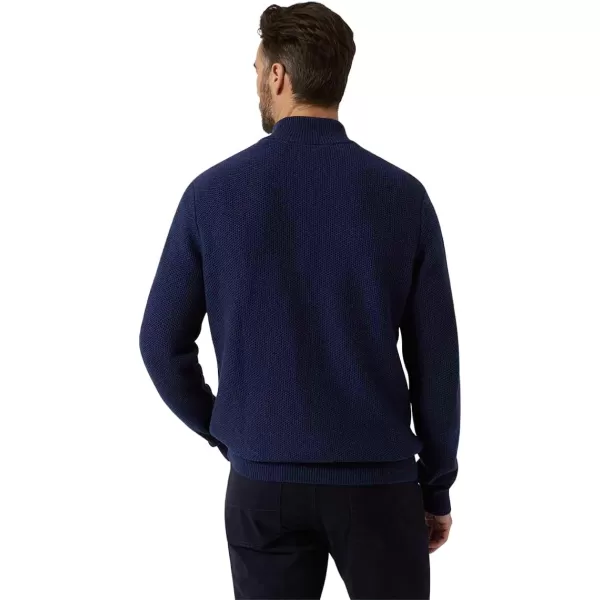 Chaps Men's Pullover Sweater - Classic Fit 100% Cotton Quarter Zip - Honey Comb Mock Neck Sweater for Men 