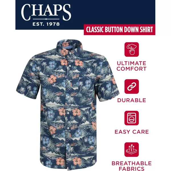 Chaps Men's Shirt - Classic Fit Short Sleeve Button Down Collared Shirt 