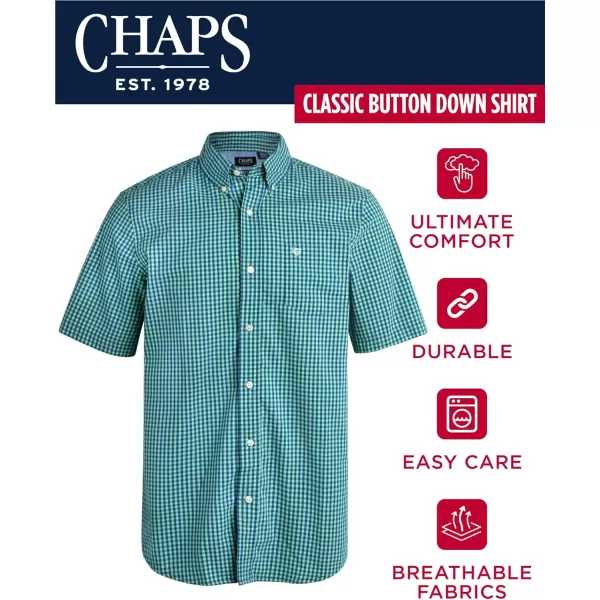 Chaps Men's Shirt - Classic Fit Short Sleeve Button Down Collared Shirt 