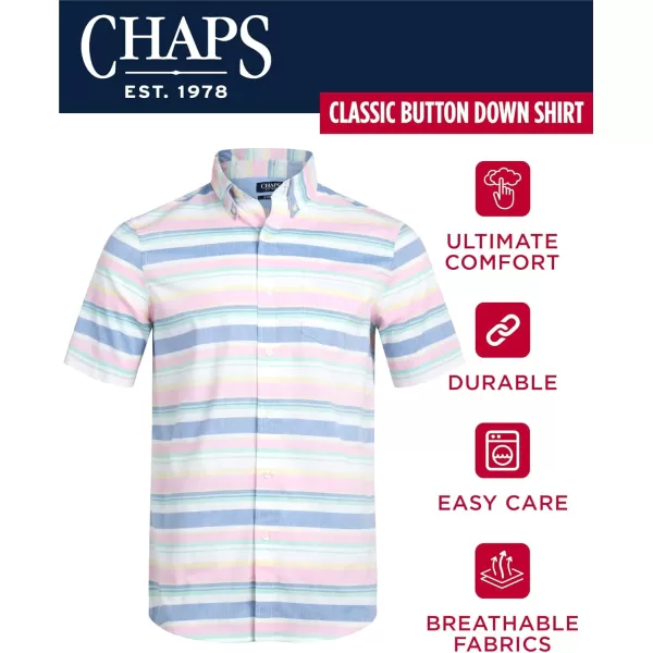 Chaps Men's Shirt - Classic Fit Short Sleeve Button Down Collared Shirt 