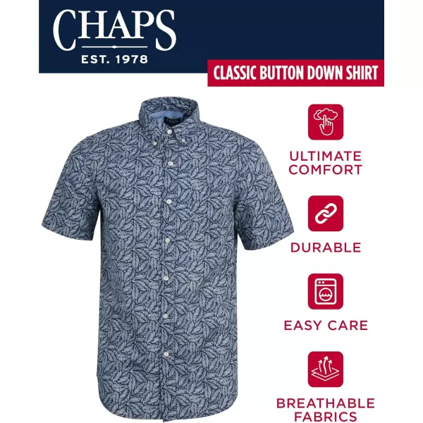 Chaps Men's Shirt - Classic Fit Short Sleeve Button Down Collared Shirt 