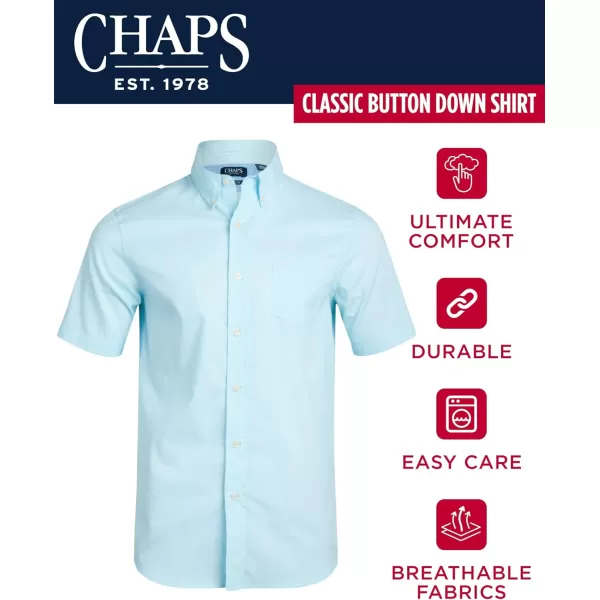 Chaps Men's Shirt - Classic Fit Short Sleeve Button Down Collared Shirt 