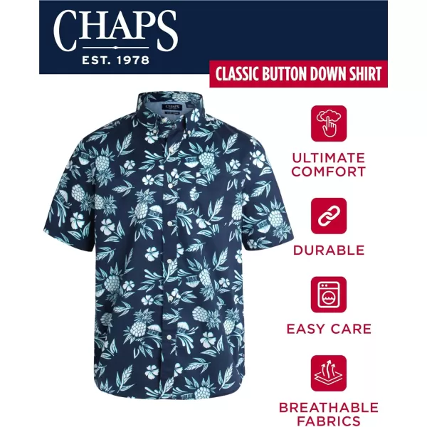 Chaps Men's Shirt - Classic Fit Short Sleeve Button Down Collared Shirt 