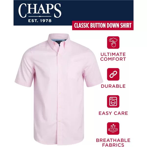 Chaps Men's Shirt - Classic Fit Short Sleeve Button Down Collared Shirt 