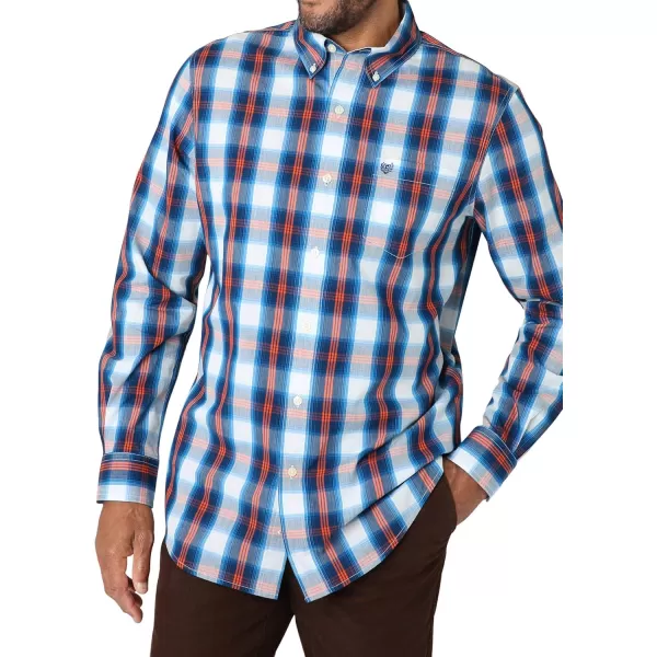 Chaps Men's Button Down Shirt - Long Sleeve Collared Shirt for Men: Wrinkle-Resistant, Sustainable 