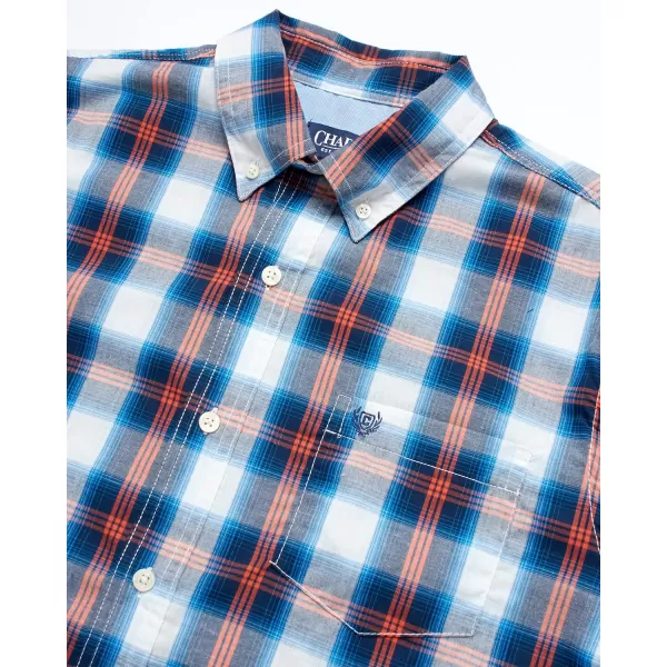 Chaps Men's Button Down Shirt - Long Sleeve Collared Shirt for Men: Wrinkle-Resistant, Sustainable 