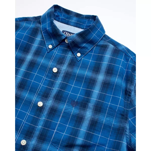 Chaps Men's Button Down Shirt - Long Sleeve Collared Shirt for Men: Wrinkle-Resistant, Sustainable 