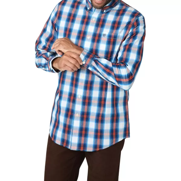 Chaps Men's Button Down Shirt - Long Sleeve Collared Shirt for Men: Wrinkle-Resistant, Sustainable 