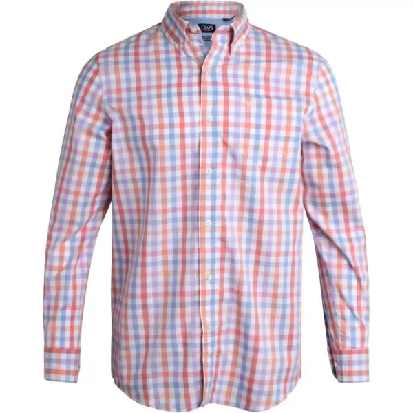 Chaps Men's Button Down Shirt - Long Sleeve Collared Shirt for Men: Wrinkle-Resistant, Sustainable 