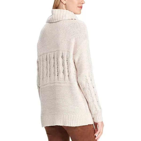 Chaps Women's Patchwork Cowlneck Sweater 