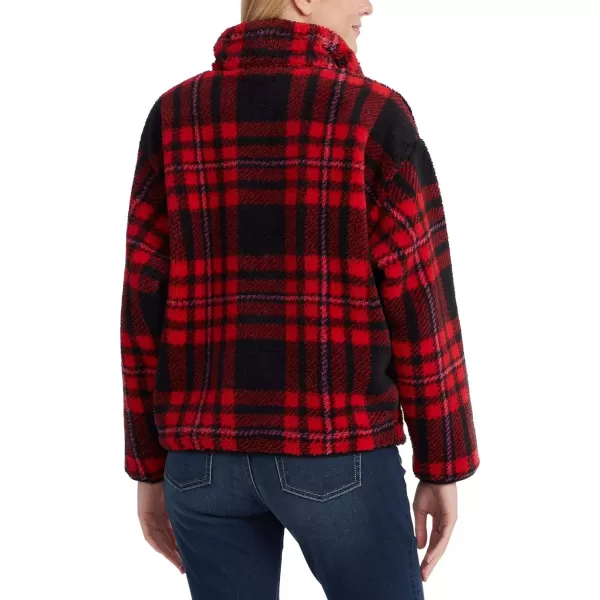 Chaps Women's Polar Fleece Lined Sherpa Quarter Zip Pullover Jacket