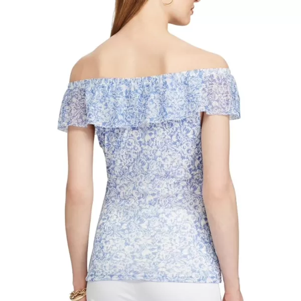 Chaps Women's Printed Off-The-Shoulder Top 