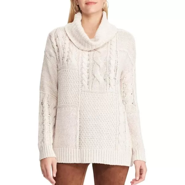 Chaps Women's Patchwork Cowlneck Sweater 