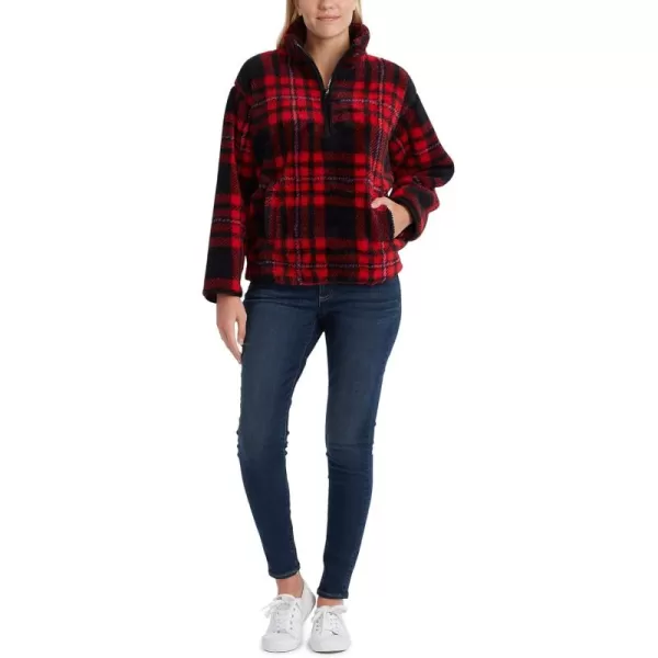 Chaps Women's Polar Fleece Lined Sherpa Quarter Zip Pullover Jacket