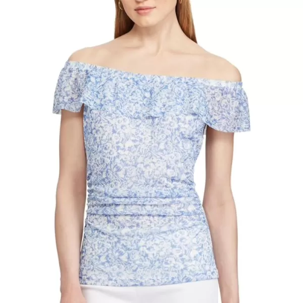 Chaps Women's Printed Off-The-Shoulder Top 