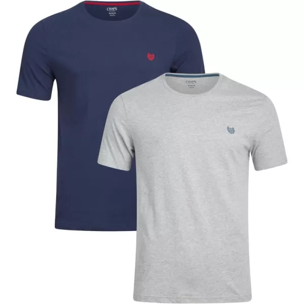 Chaps Men's T-Shirt - 2 Pack Iconic Short Sleeve 100% Cotton Crew Neck Tee 