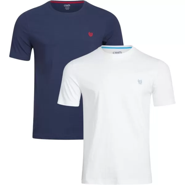 Chaps Men's T-Shirt - 2 Pack Iconic Short Sleeve 100% Cotton Crew Neck Tee 