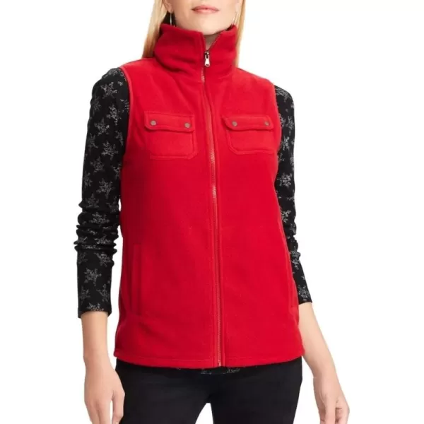 Chaps Women's Solid Fashion Mockneck Sleeveless Vest 
