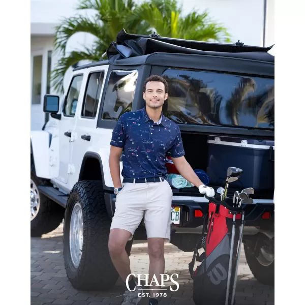 Chaps Men's Polo Shirt - Dry Fit Performance Short Sleeve Golf Polo Shirt for Men 