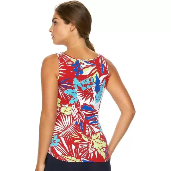Chaps Sport Women's Tropical Floral Scoopneck Tank 