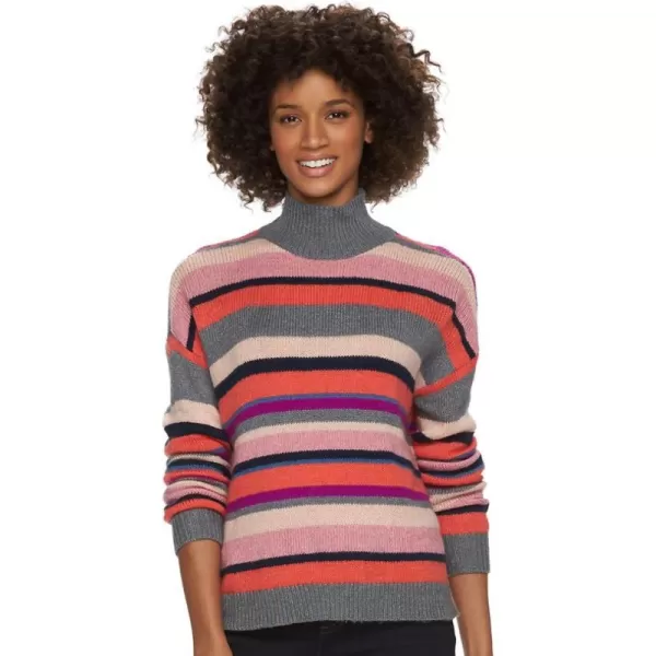 Chaps Women's Striped Mockneck Sweater