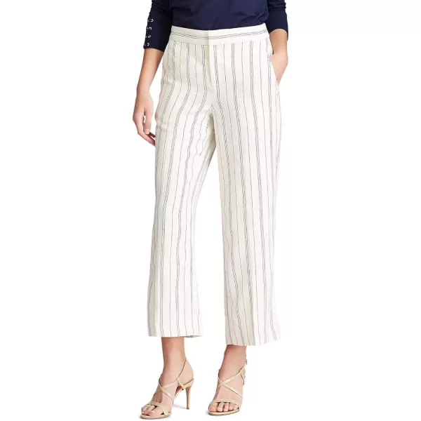 Chaps Women's Casual Wide Leg Linen Blend Long Pants Trousers