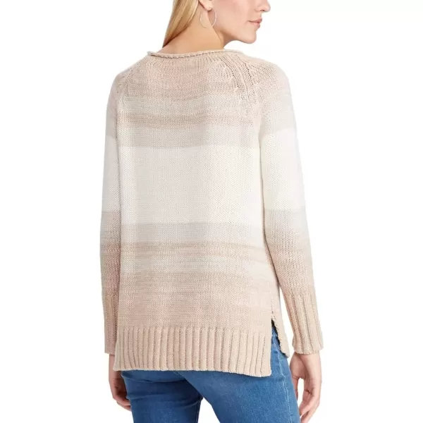 Chaps Women's Cable-Knit Ombre Striped Sweater 