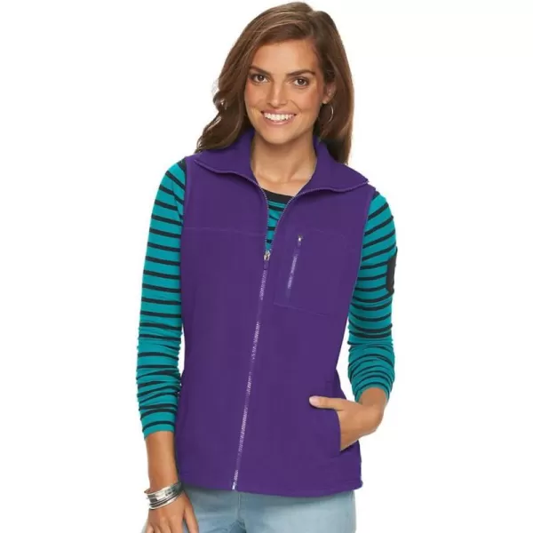 Chaps Sport Women's Solid Fleece Full-Zip Vest 