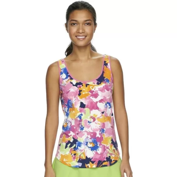 Chaps Sport Women's Tropical Floral Scoopneck Tank 