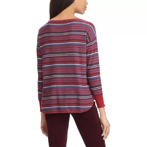 Chaps Women's Cotton Long Sleeve Sweater Red Multi XX-Large