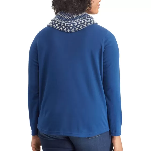 Chaps Women's Plus Size Main Cabin Long Sleeve Knit Top 