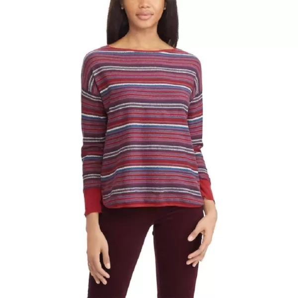 Chaps Women's Cotton Long Sleeve Sweater Red Multi XX-Large