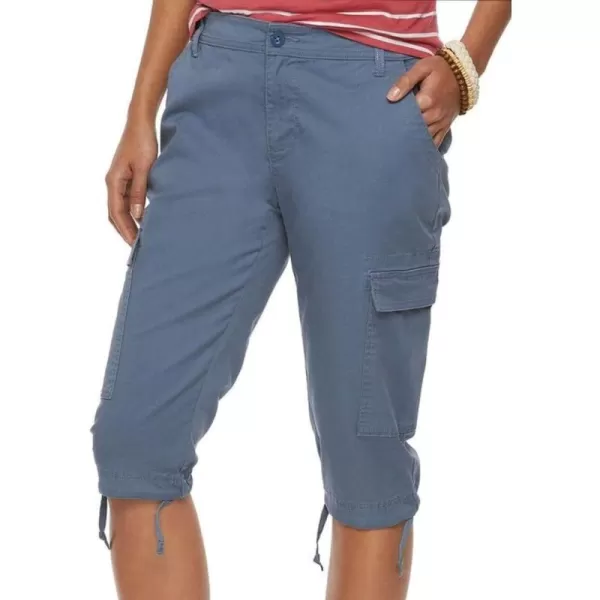 Chaps Womens Plus Size Cargo Twill Capri Pants