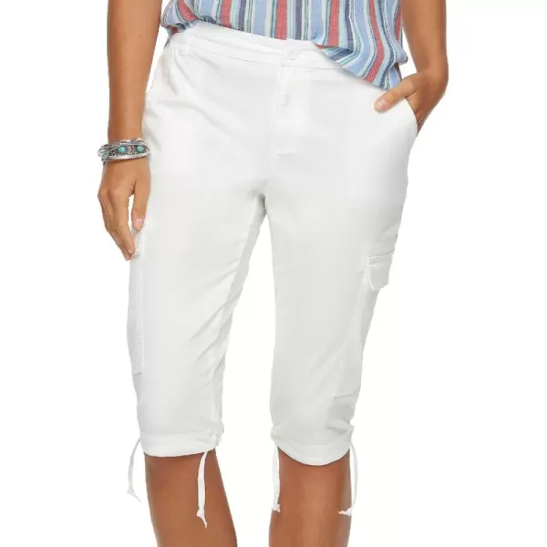 Chaps Womens Plus Size Cargo Twill Capri Pants