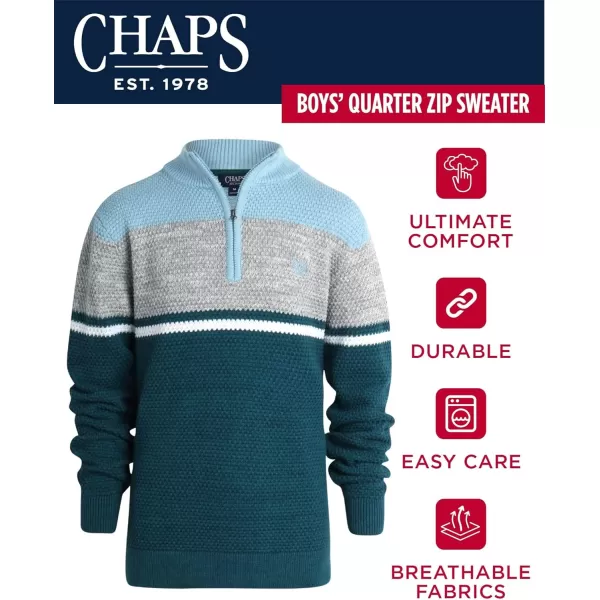 Chaps Boys Pullover Sweater - Classic Fit Mid-Weight Quarter Zip Pullover- Mock Neck Sweater for Boys 