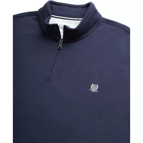Chaps Men’s Big and Tall Sweater – Coastal Fleece Quarter Zip Pullover Sweater – Casual Pullover for Big &amp; Tall Men 