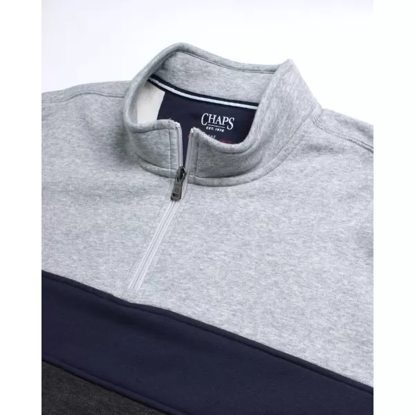Chaps Men’s Big and Tall Sweater – Coastal Fleece Quarter Zip Pullover Sweater – Casual Pullover for Big &amp; Tall Men 