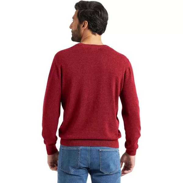 Chaps Men's Casual V Neck Sweater - Ribbed Knit Slim Fit Long Sleeve Pullover Top for Men 