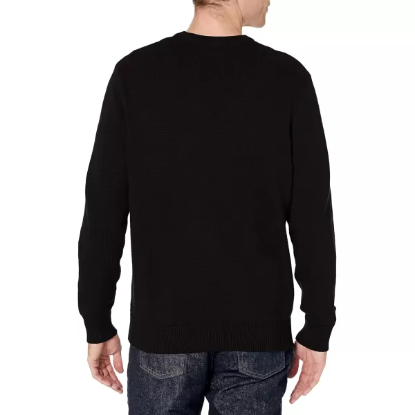 Chaps Men's Classic Fit Cotton Crewneck Sweater, Black , Small