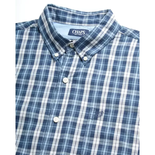Chaps Men's Dress Shirt - Wrinkle-Resistant Long Sleeve Casual Button Down with Chest Pocket - Men's Collared Shirts 