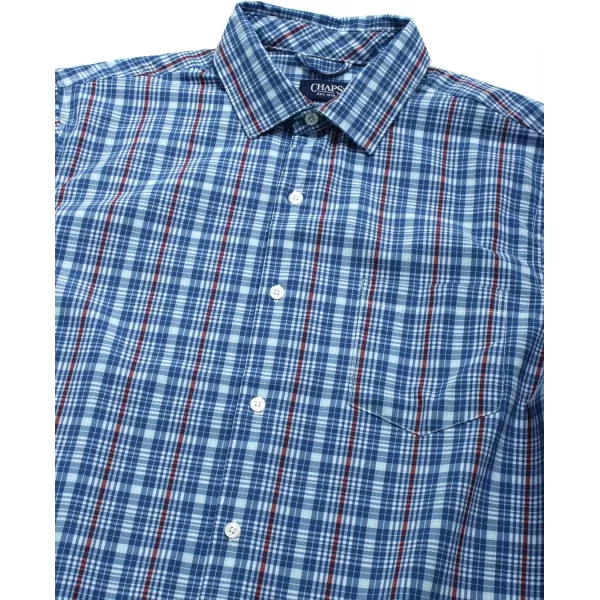 Chaps Men's Dress Shirt - Wrinkle-Resistant Long Sleeve Casual Button Down with Chest Pocket - Men's Collared Shirts 