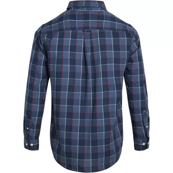 Chaps Men's Dress Shirt - Wrinkle-Resistant Long Sleeve Casual Button Down with Chest Pocket - Men's Collared Shirts 