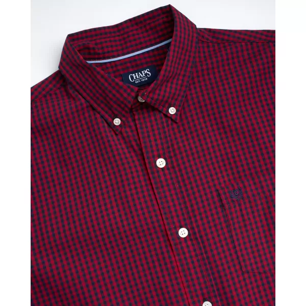 Chaps Men's Dress Shirt - Wrinkle-Resistant Long Sleeve Casual Button Down with Chest Pocket - Men's Collared Shirts 