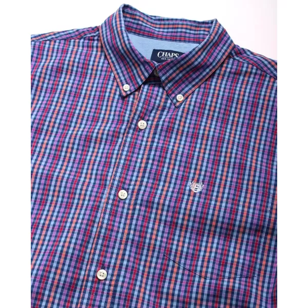 Chaps Men's Dress Shirt - Wrinkle-Resistant Long Sleeve Casual Button Down with Chest Pocket - Men's Collared Shirts 