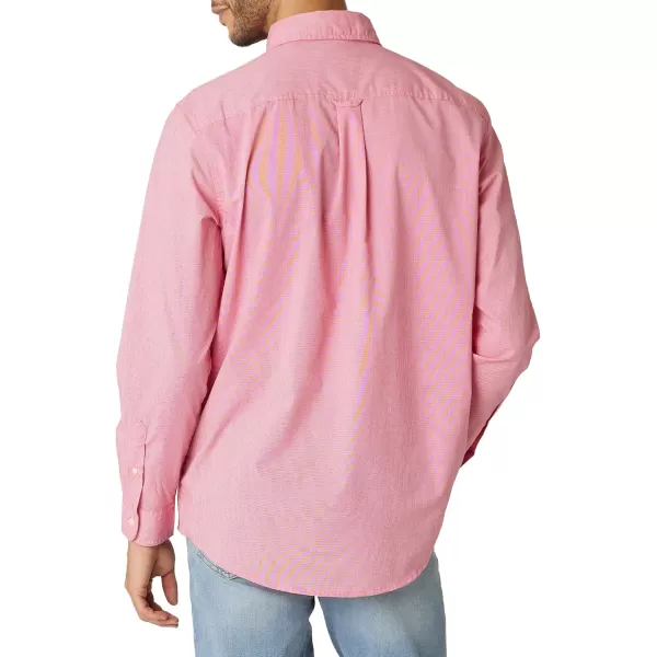 Chaps Men's Dress Shirt - Wrinkle-Resistant Long Sleeve Casual Button Down with Chest Pocket - Men's Collared Shirts 