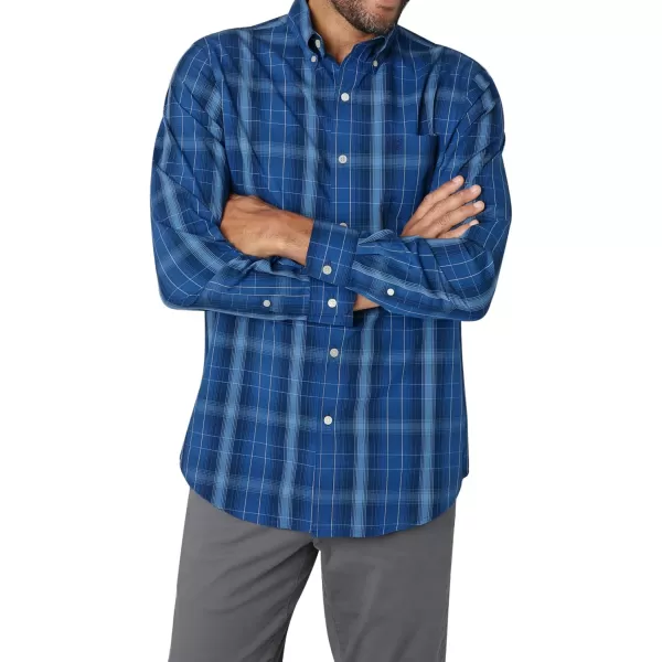 Chaps Men's Dress Shirt - Wrinkle-Resistant Long Sleeve Casual Button Down with Chest Pocket - Men's Collared Shirts 