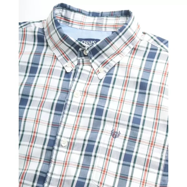 Chaps Men's Dress Shirt - Wrinkle-Resistant Long Sleeve Casual Button Down with Chest Pocket - Men's Collared Shirts 