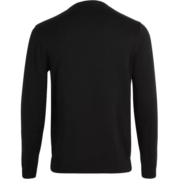 Chaps Men's Sweater - Heavyweight Classic Fit Cotton Crewneck Pullover Sweater for Men , Size Large, American Black