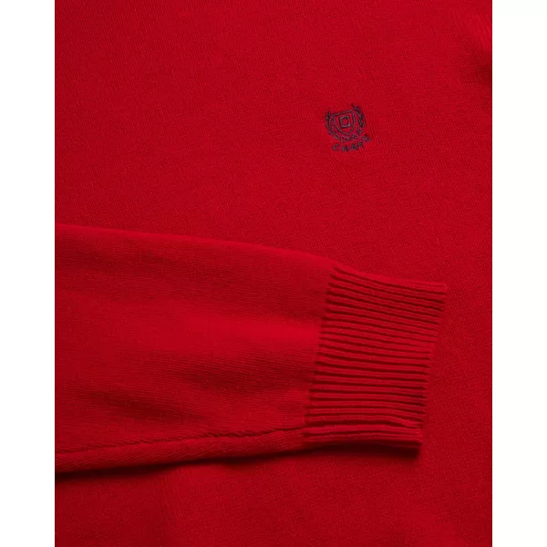 Chaps Men's Sweater - Heavyweight Classic Fit Cotton Crewneck Pullover Sweater for Men , Size Large, Chaps Red