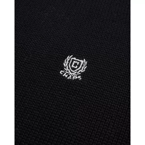 Chaps Men's Sweater - Heavyweight Classic Fit Cotton Crewneck Pullover Sweater for Men , Size X-Large, American Black